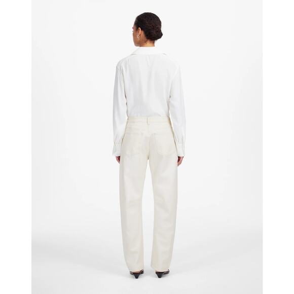 NWT Madewell The Darted Barrel-Leg Jeans 100% Cotton Blue Size 32 NS123 - Picture 3 of 10